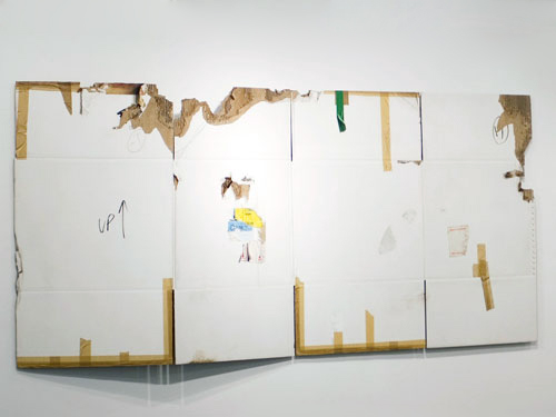  White Box , 2011, oil on cardboard, 39 x 109 inches