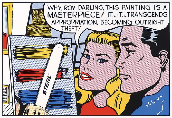 Roy Lichtenstein (Why, Roy Darling, 1962), 2009 
Screenprint on paper 
Edition of 12
30 x 40 inches