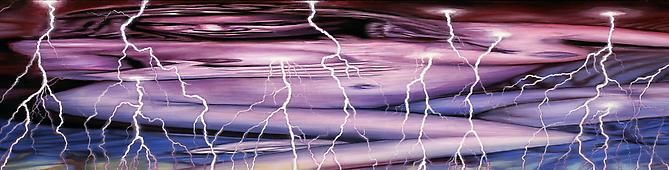 Robert Sean Coons
Lightning Strikes Twice, 2008
Oil on canvas
12 x 84 inches