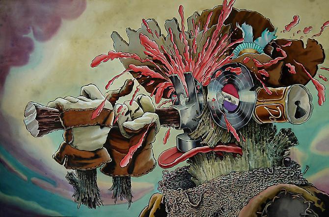 Zohar Lazar
Cancel My Subscription to the Resurrection, 2011
Watercolor and ink on paper
60 x 40 inches
