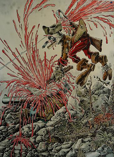 Zohar Lazar
Huh! 2011
Watercolor and ink on paper
30 x 40 inches