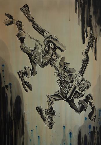Zohar Lazar
Waltz of the Mushroom Hunters, 2011
Watercolor and ink on paper
40 x 60 inches