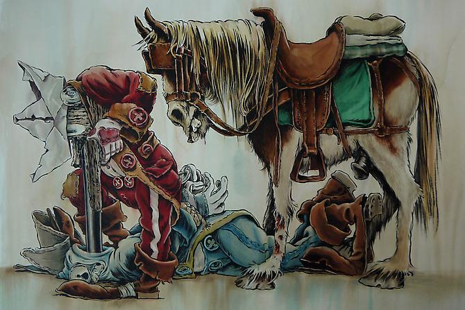 Zohar Lazar
Will You Stop to Think and Wonder, 2011
Watercolor and ink on paper
40 x 60 inches