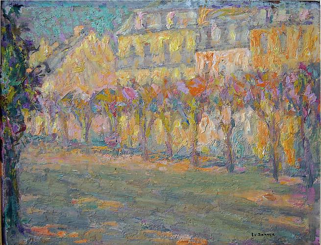 Les Arbres sur le Boulevard
Oil on panel, 7 x 9 inches
Signed lower right: Le Sidaner 
Price upon request