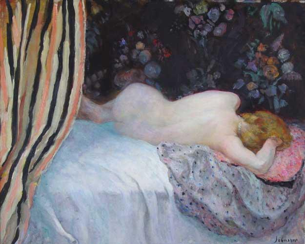 Lebasque, Henri, 1865-1937
Nu au Repos, c. 1926 
Oil on canvas
25 3/4 x 32 inches