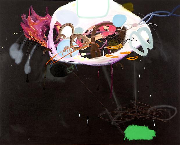JENNIFER LEFORT | HOVER SYSTEM BLACK | OIL ON CANVAS | 48 X 60 INCHES | 2011