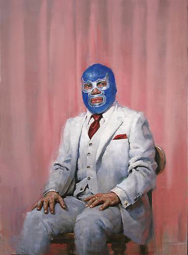 Jorg Dubin
Luchadore, blue demon, 2006
Oil on linen
54 x 42 inches