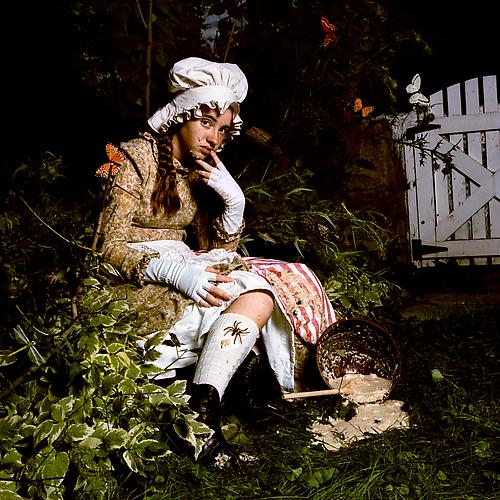 JONATHAN HOBIN | MISS MUFFET | FROM THE SERIES "MOTHER GOOSE" | C-PRINT | 11.5 x 11.5 INCHES