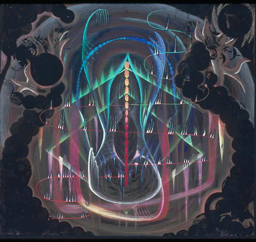 Marcy Hermansader
 Belief in the Underground , 1988
mixed media, 28 x 30 inches
Listing #7