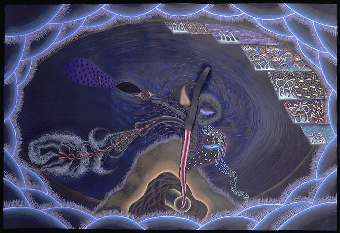 Marcy Hermansader
 Bhopal , 1985
mixed media, 30 x 44.5 inches
Listing #5