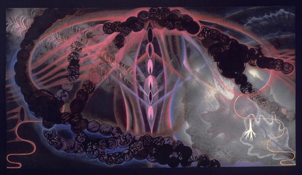Marcy Hermansader
 Equinox , 1989
mixed media, 20 x 40 inches
Listing #1