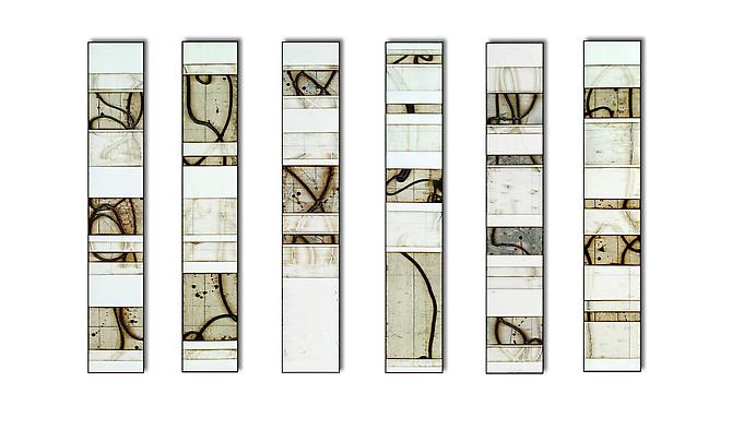 Untitled
60" x 10" each
acrylic on panel
2008