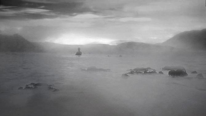 Shoja Azari & Shahram Karimi
Mist   2010
Video projection on painted canvas; Edition of 5, 2 AP
50 x 89 in / 127 x 226 cm