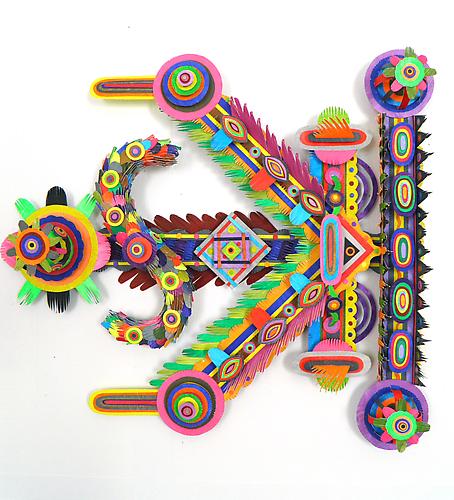 Flambeau, 2011
paper, acrylic, gator board and glue
18 x 18 x 2 inches