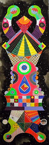 Titan 1, 2011
mixed media on paper
40 x 13 inches