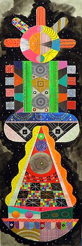 Titan 2, 2011
mixed media on paper
40 x 13 inches