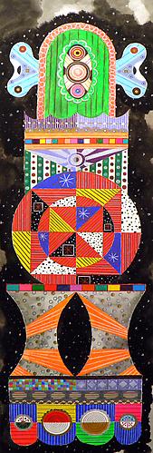 Titan 4, 2011
mixed media on paper
40 x 13 inches