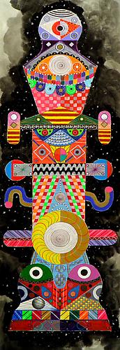 Titan 5, 2011
mixed media on paper
40 x 13 inches