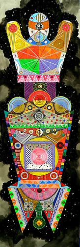 Titan 6, 2011
mixed media on paper
40 x 13 inches