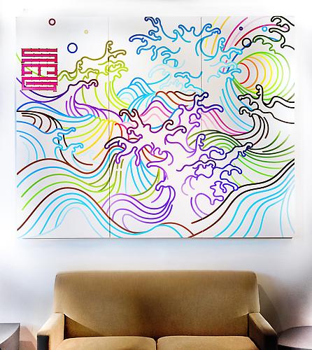 Midnight Special, 2008
3 panels, acrylic
60 x 75 inches overall
$18,500