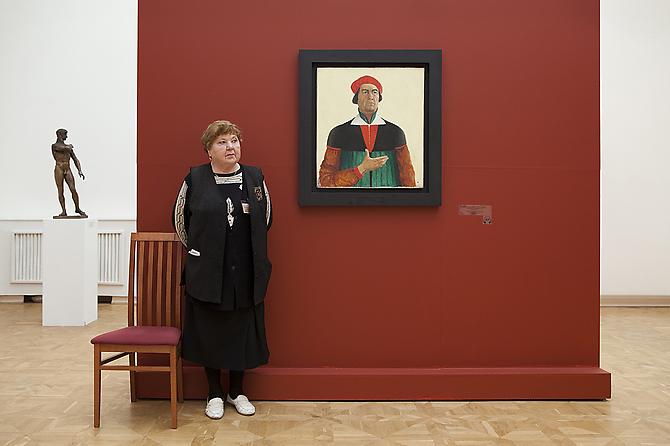 Andy Freeberg,  Kazimir Malevich's Self Portrait, Russian State Museum , 2009
Archival pigment print