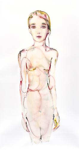 Single Strand (2012)
Watercolor On Paper
74h x 45w in (187.96h x 114.3w cm)