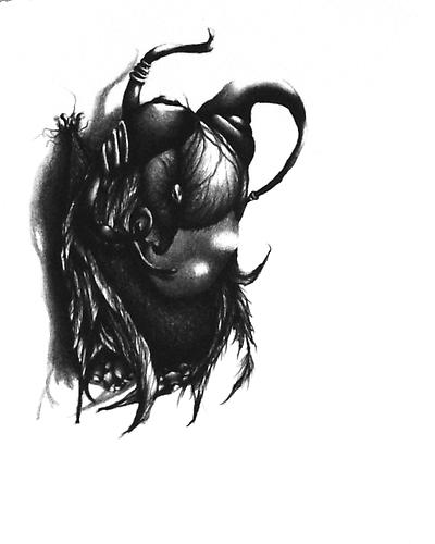 Two Horned, One Beak, 2010
Stone Lithograph
8 x 9 1/16 inches
Edition 3/6