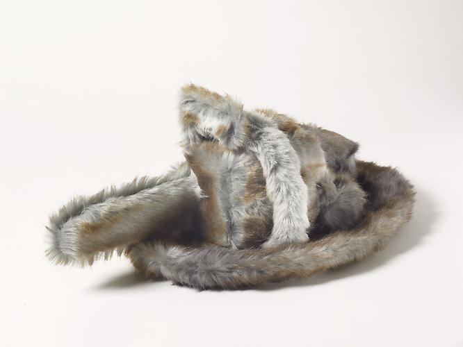 Meret Oppenheim [Object (La tronconneuse en fourrure), 1936], 2008
Plastic chainsaw, faux Chinese antelope fur, platter
Unique
19 x 12 x 9.5 inches