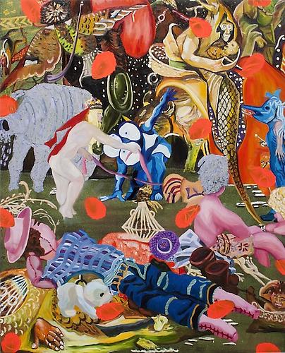 Roadside Picnic, 2011
52 x 65 inch.
oil, acrylic on canvas on board