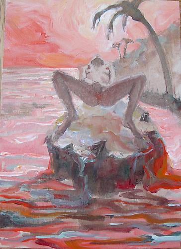 Jazz-Minh Moore
 Thailand , 2012
Acrylic and resin on birch panel
5 x 7 inches