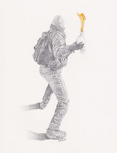Peacemaker, 2011
Acrylic and graphite on paper
10.5 x 8 inches