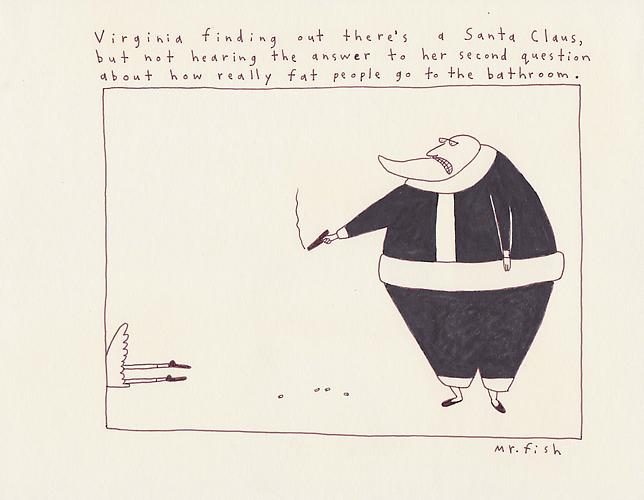 Virginia Finding Out Thereʼs a Santa Claus, 1993
Ink on paper
8.5 x 10.75 inches