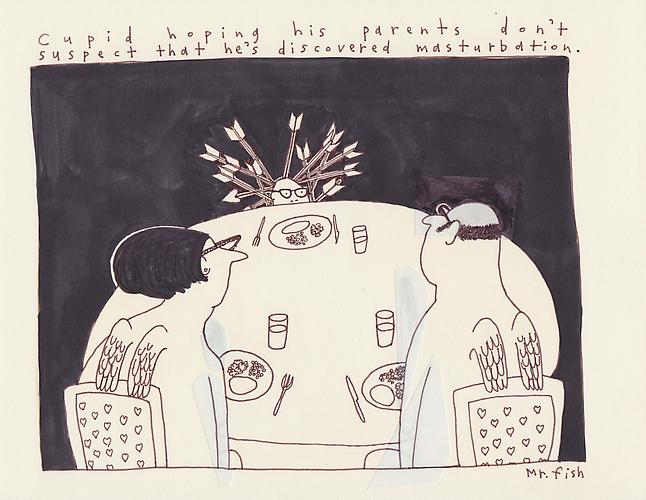 Masturbation, 1995
Ink on paper
8.5 x 10.75 inches