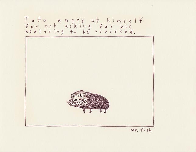 Toto Angry, 1992
Ink on paper
8.5 x 10.75 inches