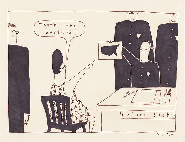 Thatʼs the Bastard!, 1998
Ink on paper
8.5 x 10.75 inches