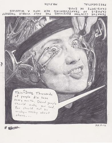 Clockwork Hillary, 2008
Graphite on paper
8.5 x 10.75 inches