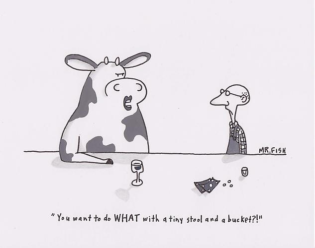 A Cow Walks Into a Bar, 2009
Ink on paper
6.25 x 7.75 inches