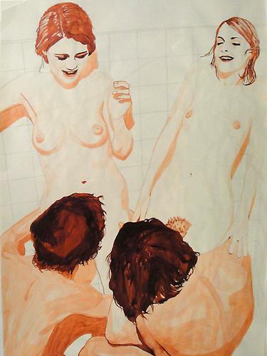 Tracy Nakayama
Teenage Slumber Party (Wet), 2001
Ink on paper
39.5 x 25.5 inches