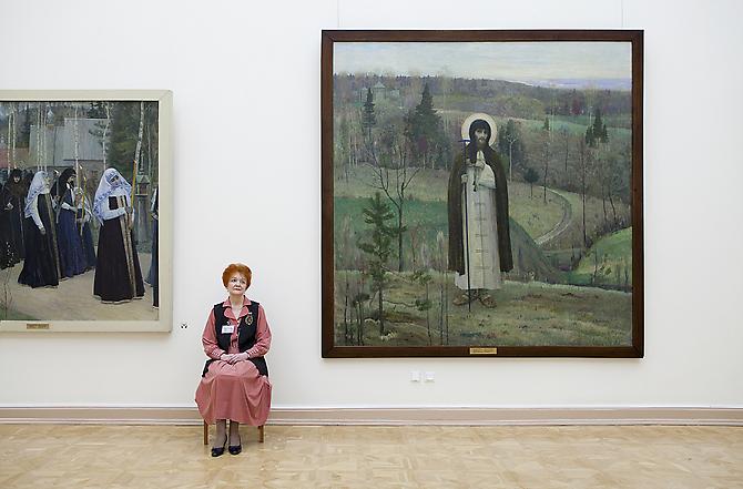 Andy Freeberg,  Mikhail Nesterov's Blessed St. Sergius of Radonezh, Russian State Museum , 2009
Archival pigment print