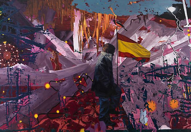 New World Order, 
Oil on Canvas, 84 x 120 inches.