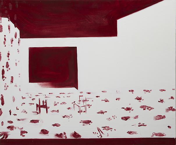 Interior 7 (Dazzle Dim), oil on canvas, 30 x 36 inches.