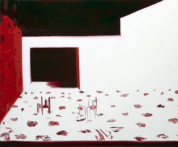 Interior 7 (Improbable Couple), 2010, oil on canvas, 30 x 36 inches.