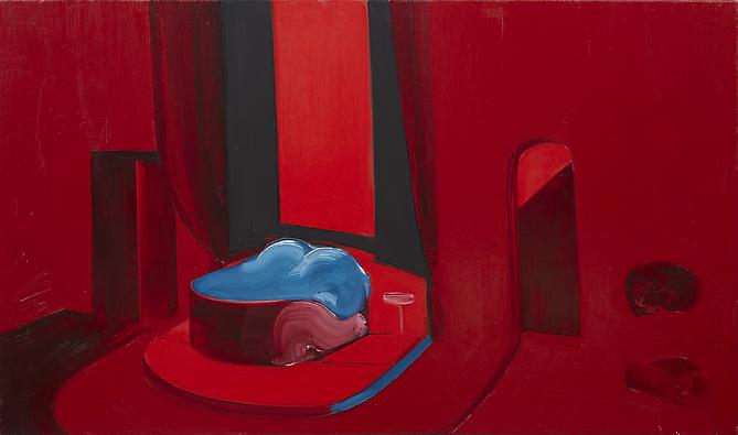 Interior 2 (Chrome), 2010, oil on canvas, 25 x 42 inches