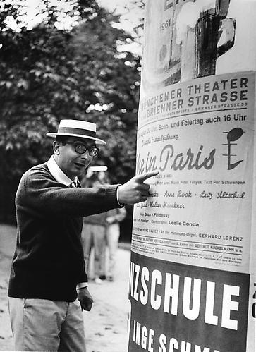 Claude Charbol wearing a French straw had during filming in Munich, Germany (L'Oeil Du Malin)
1961
gelatin silver print