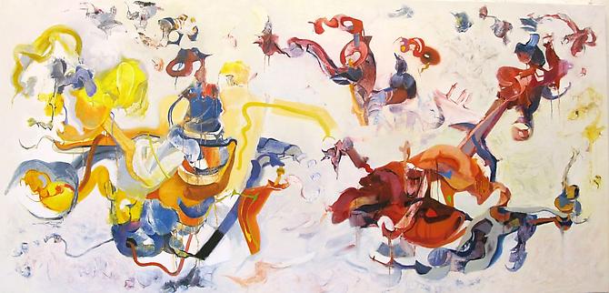 Nancy H. Taplin
 Opera , 2011
oil on linen, 42 x 80.5 inches
Listing #13