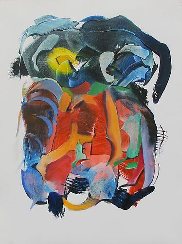 Nancy H. Taplin
 One Yellow Mark , 2011
oil on rag paper, 15.5 x 11.25 inches
Listing #10