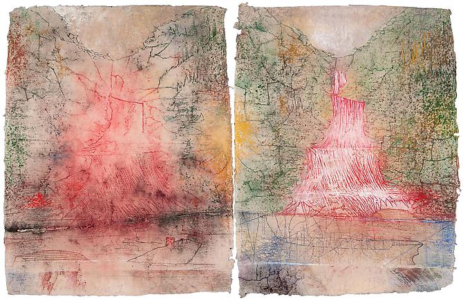  WWI - WWII, 2012 
Diptych, pastel on handmade paper
Overall: 35 7/8 x 56 3/8 in., Signed by the artist
 Price upon request 