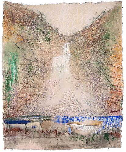  Waterfall, 2012 
Pastel on handmade paper
35 1/8 x 28 3/8 in., Signed by the artist
 Price upon request 
