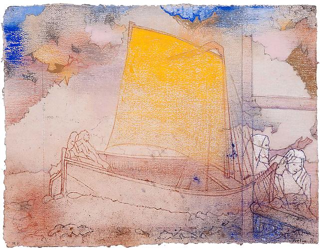  Yellow Sail (après Redon), 2011 
Pastel on handmade paper
19 ¾ x 28 in., Signed by the artist
 Price upon request 