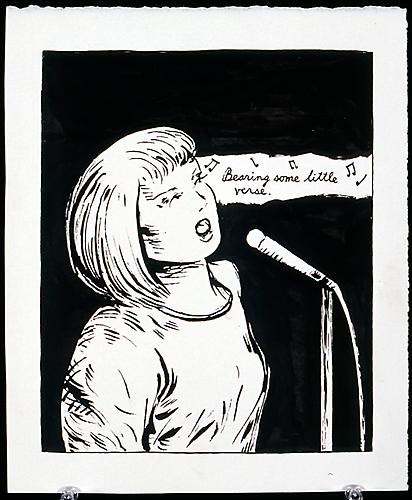 Raymond Pettibon 
No Title (Bearing Some Little), 1990 
Pen and ink on paper
11.5 x 9 inches
